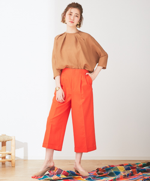 Abahouse Devinette（ドゥヴィネット）の「ウォッシャブルシルクタックプルオーバー（シャツ/ブラウス・レディース・ネイビー/カーキ/キャメル・FREE）」の11枚目の写真