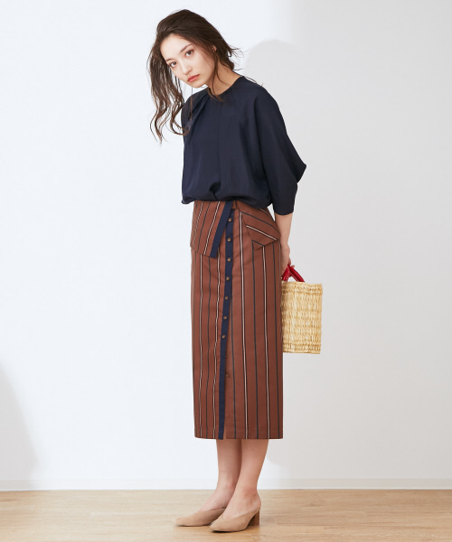 Abahouse Devinette（ドゥヴィネット）の「ウォッシャブルシルクタックプルオーバー（シャツ/ブラウス・レディース・ネイビー/カーキ/キャメル・FREE）」の20枚目の写真