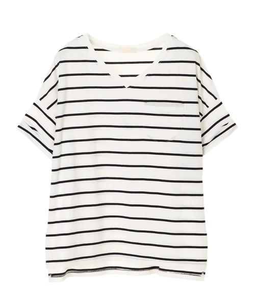 earth music&ecology（アースミュージックアンドエコロジー）の「・ロールアップ袖プルオーバー ●（Tシャツ/カットソー・レディース・レッド/ベージュ/ネイビー/グレー系その他/アイボリー/ブルー・FREE）」の11枚目の写真