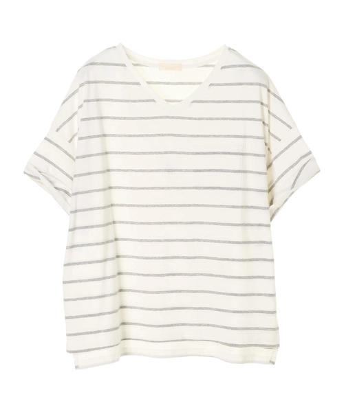 earth music&ecology（アースミュージックアンドエコロジー）の「・ロールアップ袖プルオーバー ●（Tシャツ/カットソー・レディース・レッド/ベージュ/ネイビー/グレー系その他/アイボリー/ブルー・FREE）」の12枚目の写真