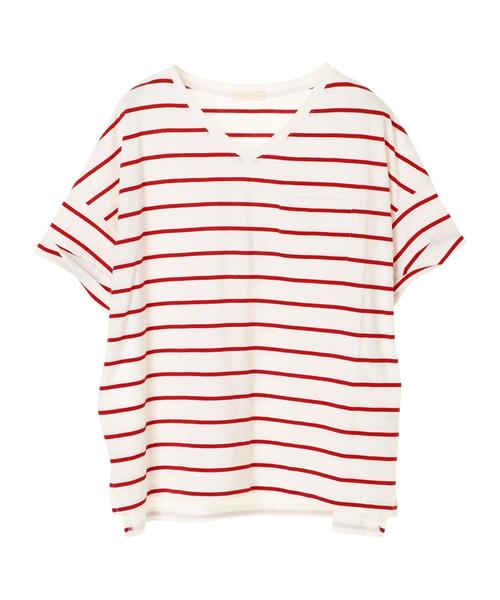 earth music&ecology（アースミュージックアンドエコロジー）の「・ロールアップ袖プルオーバー ●（Tシャツ/カットソー・レディース・レッド/ベージュ/ネイビー/グレー系その他/アイボリー/ブルー・FREE）」の13枚目の写真