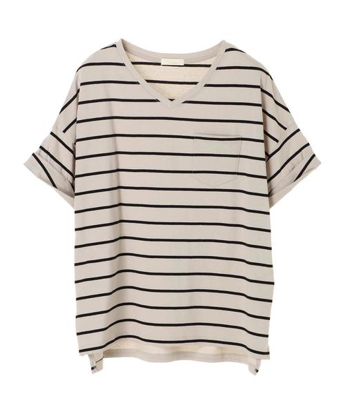 earth music&ecology（アースミュージックアンドエコロジー）の「・ロールアップ袖プルオーバー ●（Tシャツ/カットソー・レディース・レッド/ベージュ/ネイビー/グレー系その他/アイボリー/ブルー・FREE）」の14枚目の写真