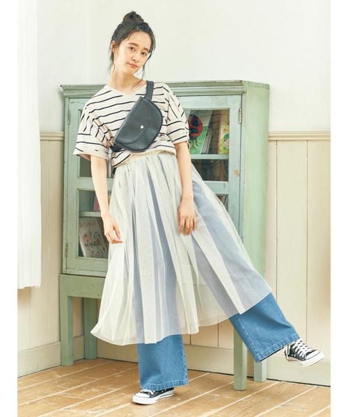 earth music&ecology（アースミュージックアンドエコロジー）の「・ロールアップ袖プルオーバー ●（Tシャツ/カットソー・レディース・レッド/ベージュ/ネイビー/グレー系その他/アイボリー/ブルー・FREE）」の17枚目の写真