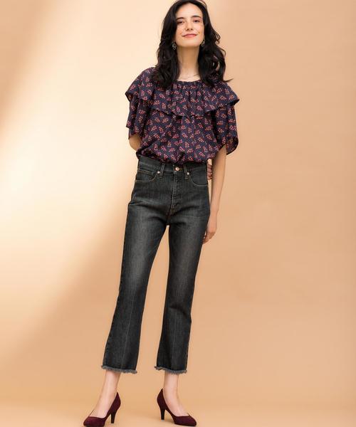 green label relaxing（グリーンレーベルリラクシング）の「◆SC キックフレア 5PK  デニム パンツ ◆（デニムパンツ・レディース・ブラック/ネイビー・40/38/36/34）」の14枚目の写真