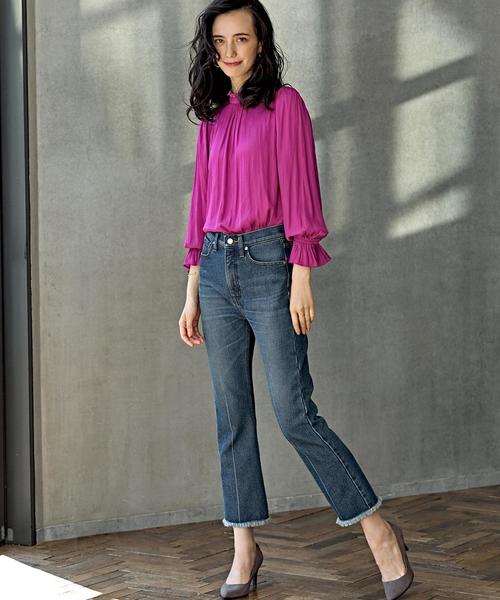 green label relaxing（グリーンレーベルリラクシング）の「◆SC キックフレア 5PK  デニム パンツ ◆（デニムパンツ・レディース・ブラック/ネイビー・40/38/36/34）」の16枚目の写真