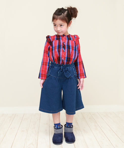 RAGMART(ラグマート)の「リボンワイドキュロット(その他パンツ・キッズ・ネイビー/カーキ・110cm/100cm/120cm/130cm)」の10枚目の写真