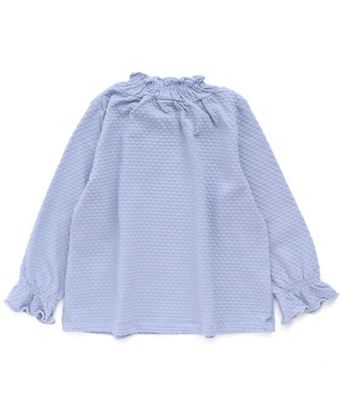 apres les cours(アプレレクール)の「ドットギャザー長袖Tシャツ(Tシャツ/カットソー・キッズ・オフホワイト/ラベンダー・90/100/110/120/80/130/140)」の4枚目の写真