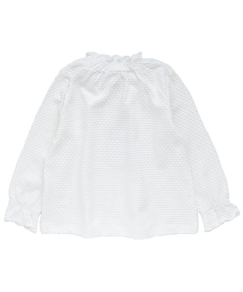 apres les cours(アプレレクール)の「ドットギャザー長袖Tシャツ(Tシャツ/カットソー・キッズ・オフホワイト/ラベンダー・90/100/110/120/80/130/140)」の8枚目の写真