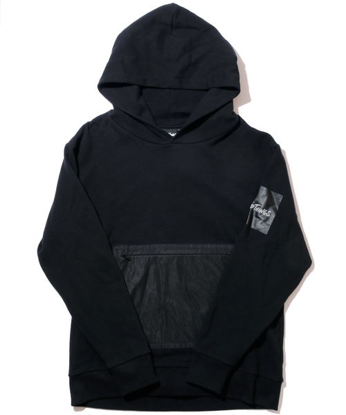 And A(アンドエー)の「WILD THINGS ワイルドシングス / L/S HOODY with Mesh メッシュポケット ロングスリーブ フーディー パーカー / WT19010N(パーカー・メンズ・ブラック/ブラウン/オリーブ・SMALL/MEDIUM/LARGE)」の6枚目の写真