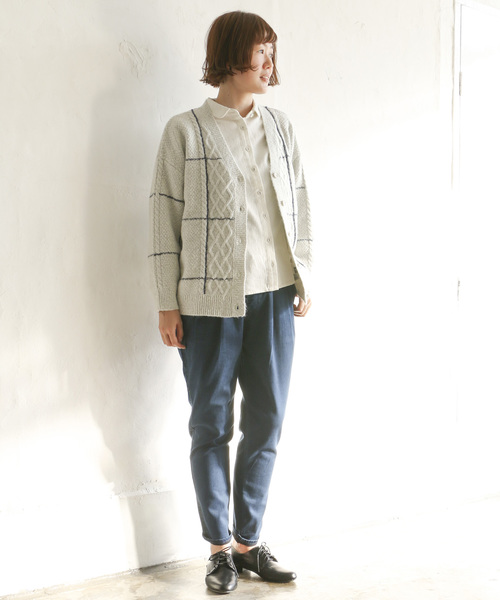 LBC（エルビーシー）の「ウインドペンカーディガン（カーディガン/ボレロ・レディース・ライトグレー/ブラック・M）」の7枚目の写真