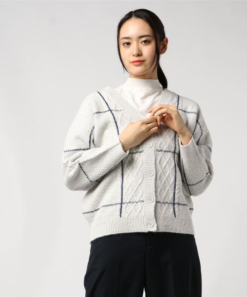 LBC（エルビーシー）の「ウインドペンカーディガン（カーディガン/ボレロ・レディース・ライトグレー/ブラック・M）」の6枚目の写真