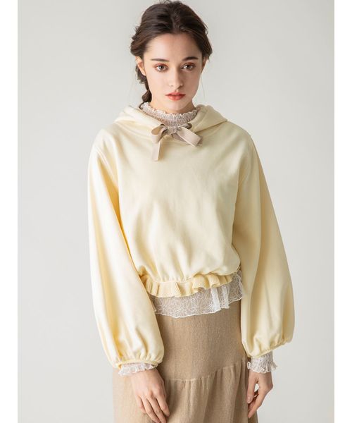 dazzlin(ダズリン)の「スプリングフリルパーカー(パーカー・レディース・ベージュ/グレー/ピンク/アイボリー/ブラック・FREE)」の21枚目の写真