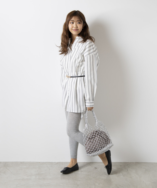 WEGO(ウィゴー)の「WEGO/巾着付きネットメッシュトートバッグ(トートバッグ・レディース・シルバー・FREE)」の9枚目の写真