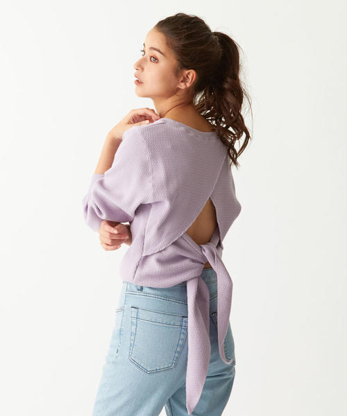 JANE SMITH    BACK BOW サーマル トップス JANE SMITH BACK BOW サーマル トップス