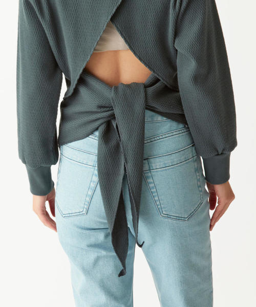 JANE SMITH    BACK BOW サーマル トップス JANE SMITH BACK BOW サーマル トップス