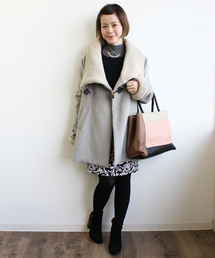 mystic | ニットBIG衿コート(その他アウター)