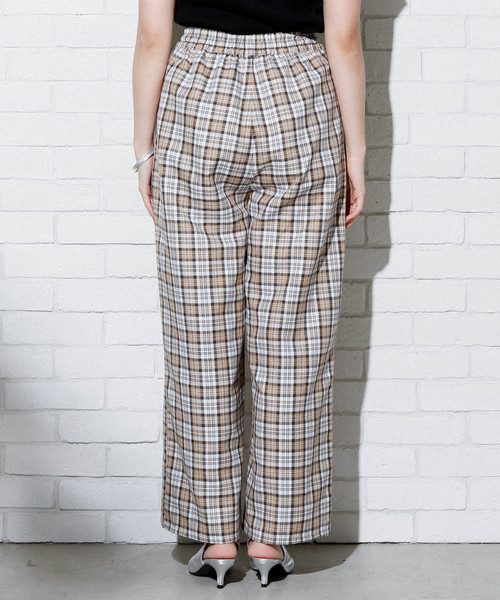 WEGO(ウィゴー)の「WEGO/チェックイージーワイドパンツ(その他パンツ・レディース・グレー系その他/ベージュ系その他/パープル系その他/イエロー系その他・FREE)」の14枚目の写真