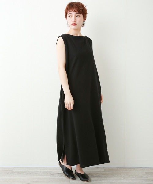 n'ee-ne(ネーネ)の「ノースリーブ マキシワンピース(ワンピース・レディース・ブラック/ブラウン/マスタード・LL/M/L)」の13枚目の写真