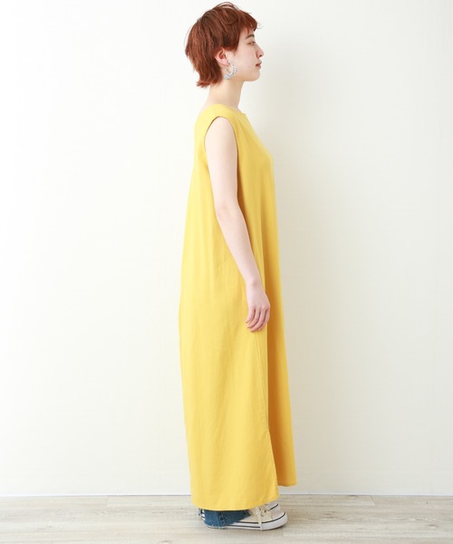 n'ee-ne(ネーネ)の「ノースリーブ マキシワンピース(ワンピース・レディース・ブラック/ブラウン/マスタード・LL/M/L)」の22枚目の写真