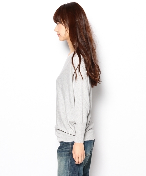 green label relaxing（グリーンレーベルリラクシング）の「GO R/N WIDE ドルマン POニット ◆（ニット/セーター・レディース・ライトグレー/ダークグレー/ピンク・38/36）」の12枚目の写真