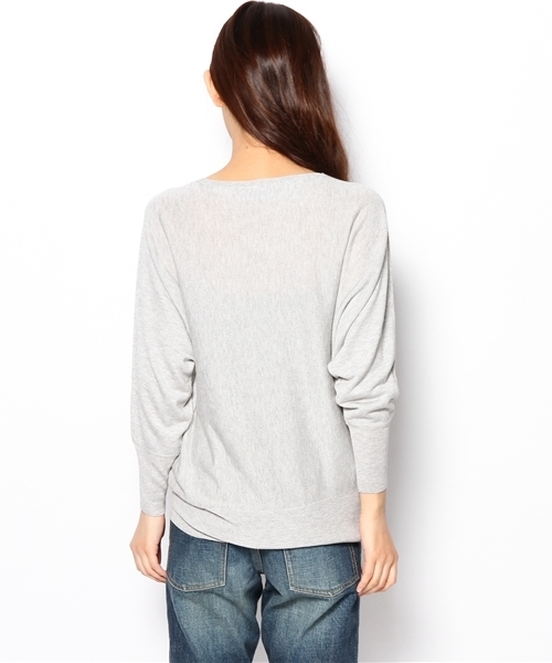 green label relaxing（グリーンレーベルリラクシング）の「GO R/N WIDE ドルマン POニット ◆（ニット/セーター・レディース・ライトグレー/ダークグレー/ピンク・38/36）」の11枚目の写真