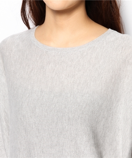 green label relaxing（グリーンレーベルリラクシング）の「GO R/N WIDE ドルマン POニット ◆（ニット/セーター・レディース・ライトグレー/ダークグレー/ピンク・38/36）」の10枚目の写真