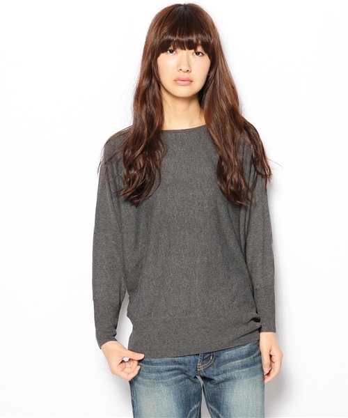 green label relaxing（グリーンレーベルリラクシング）の「GO R/N WIDE ドルマン POニット ◆（ニット/セーター・レディース・ライトグレー/ダークグレー/ピンク・38/36）」の5枚目の写真