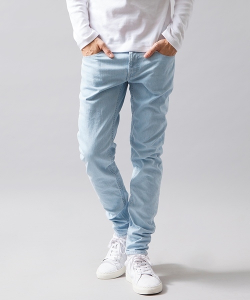 MONKEY TIME（モンキータイム）の「MT∴ シェービング ストレッチデニム スキニーパンツ ◆（デニムパンツ・メンズ・ライトグレー/ライトブルー・X-LARGE/LARGE/MEDIUM/SMALL）」の7枚目の写真