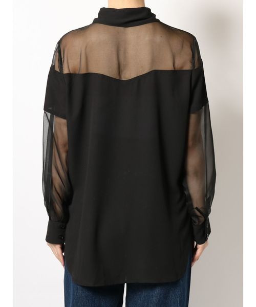 EMODA（エモダ）の「シアードッキングシャツ（シャツ/ブラウス・レディース・ブラック/ブラウン/オレンジ・FREE）」の18枚目の写真