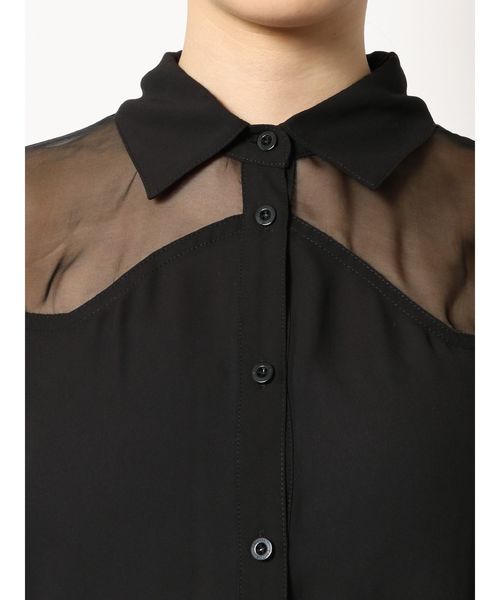 EMODA（エモダ）の「シアードッキングシャツ（シャツ/ブラウス・レディース・ブラック/ブラウン/オレンジ・FREE）」の19枚目の写真