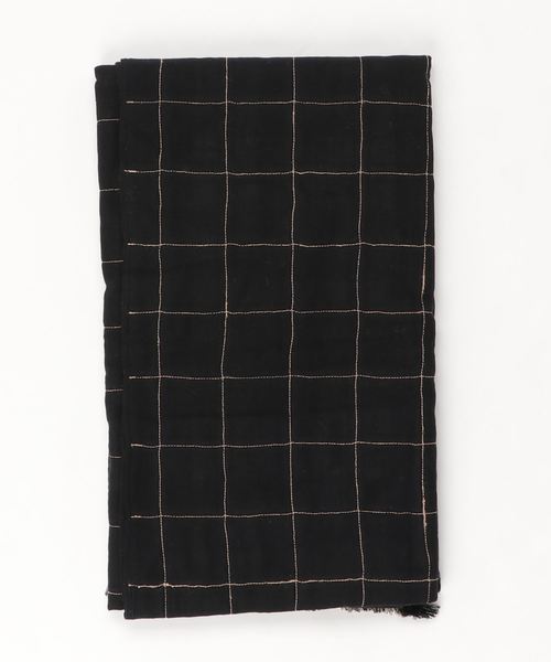 ABAHOUSE（アバハウス）の「【MELT】 KALPITA TARTAN　ウールストール（ストール/ショール・メンズ・ベージュ/レッド/ブルー・フリー）」の2枚目の写真