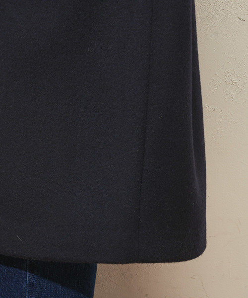 PUAL CE CIN（ピュアルセシン）の「Vネックノーカラーコート（ステンカラーコート・レディース・チャコールグレー/ネイビー・FREE）」の13枚目の写真