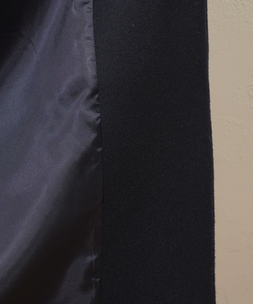 PUAL CE CIN（ピュアルセシン）の「Vネックノーカラーコート（ステンカラーコート・レディース・チャコールグレー/ネイビー・FREE）」の11枚目の写真