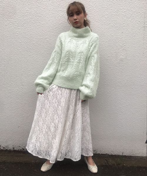 one after another NICE CLAUP（ワンアフターアナザーナイスクラップ）の「【WEB限定】フレアロングスカート（スカート・レディース・ホワイト/ブラック系その他/ベージュ系その他/ブラウン系その他/パープル系その他/その他/ベージュ・FREE）」の12枚目の写真