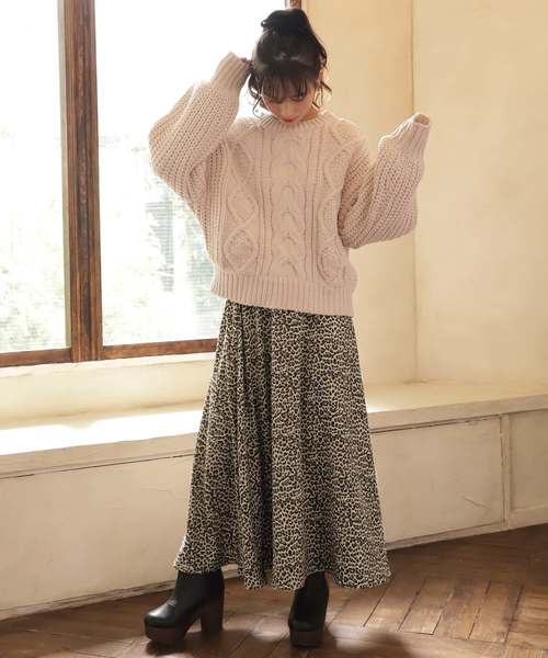 one after another NICE CLAUP（ワンアフターアナザーナイスクラップ）の「【WEB限定】フレアロングスカート（スカート・レディース・ホワイト/ブラック系その他/ベージュ系その他/ブラウン系その他/パープル系その他/その他/ベージュ・FREE）」の15枚目の写真