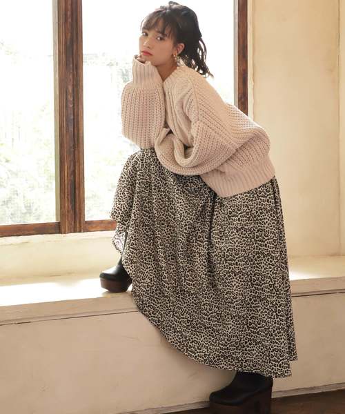 one after another NICE CLAUP（ワンアフターアナザーナイスクラップ）の「【WEB限定】フレアロングスカート（スカート・レディース・ホワイト/ブラック系その他/ベージュ系その他/ブラウン系その他/パープル系その他/その他/ベージュ・FREE）」の16枚目の写真