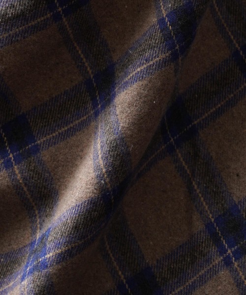 おしゃれスタ(オシャレスタ)の「ビッグシルエットUKチェックCPOシャツジャケット(IR)(その他アウター・メンズ・ネイビー/グレー/モカ・M/L)」の12枚目の写真