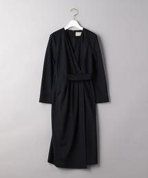 ユナイテッドアローズ　カシュクールワンピース40 カシュクール ショートスリーブ ワンピース