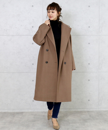 n'ee-ne | フェイクメルトンのダブルコート(チェスターコート)