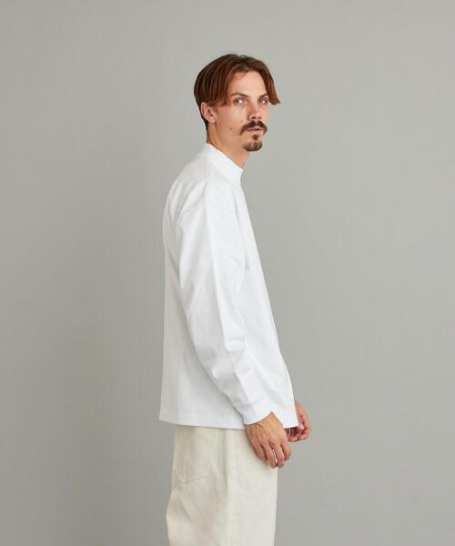 Steven Alan（スティーブンアラン）の「＜Steven Alan＞ TRKY MOCK NECK LONG SLEEVES-BOLD/カットソー（Tシャツ/カットソー・メンズ・ナチュラル/ダークグレー/ホワイト・LARGE/X-LARGE/SMALL/MEDIUM）」の5枚目の写真