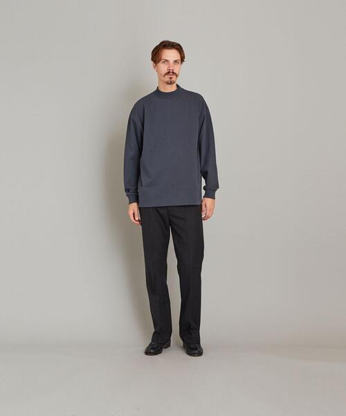 Steven Alan（スティーブンアラン）の「＜Steven Alan＞ TRKY MOCK NECK LONG SLEEVES-BOLD/カットソー（Tシャツ/カットソー・メンズ・ナチュラル/ダークグレー/ホワイト・LARGE/X-LARGE/SMALL/MEDIUM）」の10枚目の写真