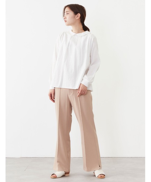 POU DOU DOU（プードゥドゥ）の「袖口リブブラウス（シャツ/ブラウス・レディース・ブラック/オフホワイト/ミント・3）」の15枚目の写真