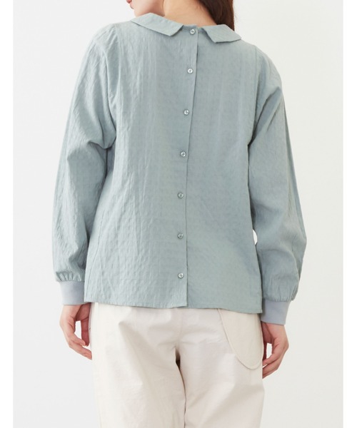 POU DOU DOU（プードゥドゥ）の「袖口リブブラウス（シャツ/ブラウス・レディース・ブラック/オフホワイト/ミント・3）」の21枚目の写真