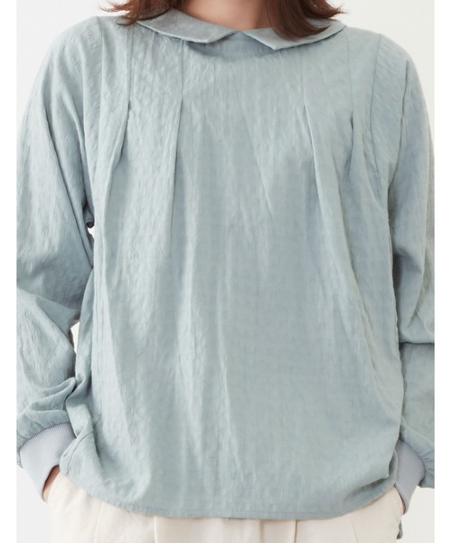 POU DOU DOU（プードゥドゥ）の「袖口リブブラウス（シャツ/ブラウス・レディース・ブラック/オフホワイト/ミント・3）」の22枚目の写真