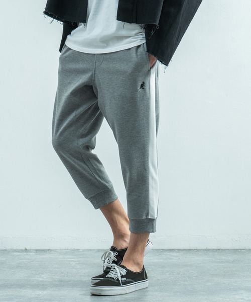 KANGOL(カンゴール)の「KANGOL 別注 ポンチ クロップドジョガーパンツ ラインパンツ ユニセックス(その他パンツ・メンズ・ホワイト/ブラック/ネイビー/グレー/カーキ/ホワイト系その他/ブラック系その他/グレー系その他/ベージュ系その他/ブルー系その他/チャコール/ホワイト系その他2/ブラック系その他2/グレー系その他2/グレー系その他3/グレー系その他4/ベージュ系その他2/ブルー系その他2・M/L/LL)」の8枚目の写真