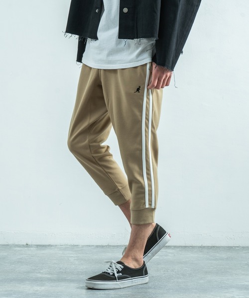 KANGOL(カンゴール)の「KANGOL 別注 ポンチ クロップドジョガーパンツ ラインパンツ ユニセックス(その他パンツ・メンズ・ホワイト/ブラック/ネイビー/グレー/カーキ/ホワイト系その他/ブラック系その他/グレー系その他/ベージュ系その他/ブルー系その他/チャコール/ホワイト系その他2/ブラック系その他2/グレー系その他2/グレー系その他3/グレー系その他4/ベージュ系その他2/ブルー系その他2・M/L/LL)」の14枚目の写真