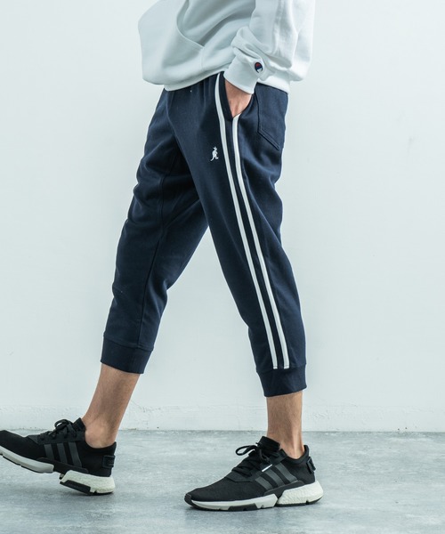 KANGOL(カンゴール)の「KANGOL 別注 ポンチ クロップドジョガーパンツ ラインパンツ ユニセックス(その他パンツ・メンズ・ホワイト/ブラック/ネイビー/グレー/カーキ/ホワイト系その他/ブラック系その他/グレー系その他/ベージュ系その他/ブルー系その他/チャコール/ホワイト系その他2/ブラック系その他2/グレー系その他2/グレー系その他3/グレー系その他4/ベージュ系その他2/ブルー系その他2・M/L/LL)」の18枚目の写真