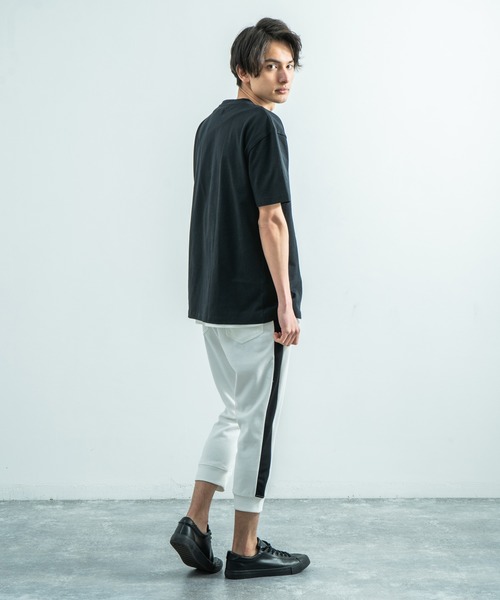 KANGOL(カンゴール)の「KANGOL 別注 ポンチ クロップドジョガーパンツ ラインパンツ ユニセックス(その他パンツ・メンズ・ホワイト/ブラック/ネイビー/グレー/カーキ/ホワイト系その他/ブラック系その他/グレー系その他/ベージュ系その他/ブルー系その他/チャコール/ホワイト系その他2/ブラック系その他2/グレー系その他2/グレー系その他3/グレー系その他4/ベージュ系その他2/ブルー系その他2・M/L/LL)」の21枚目の写真