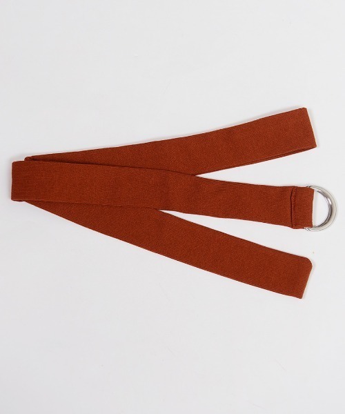 shopnikoniko（ショップニコニコ）の「細リブロングスリットベルト付チュニック（ワンピース・レディース・ブラック/ベージュ/オレンジ/キナリ・フリー）」の10枚目の写真