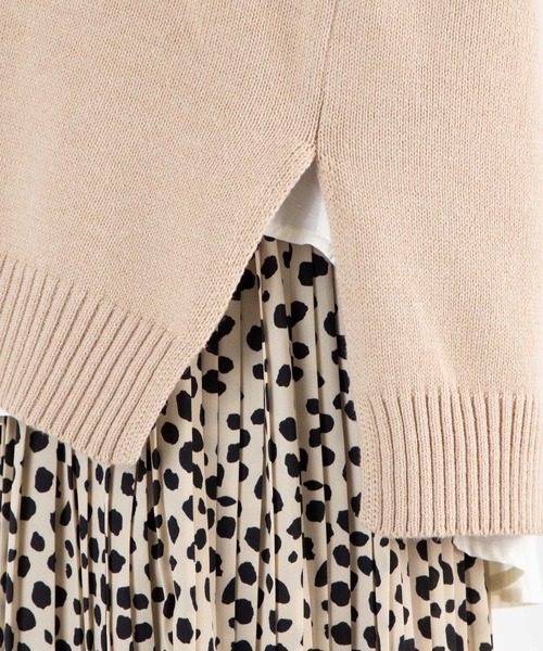 WEGO（ウィゴー）の「WEGO/Vネックカラーニットベスト（ベスト・レディース・ホワイト/ベージュ/グリーン系その他/ブルー系その他/ホワイト系その他・FREE）」の8枚目の写真